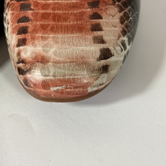 Anthropologie Korks Leyland Leather Snake Print Booties - Picture 3 of 13